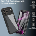 Innova HybridCover 360 за iPhone 17 Pro Max - Black - Image 5