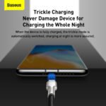 Baseus - Data Cable Cafule Series (CAKF000101) - USB-A to Type-C, 66W, Nylon Braided, Fast Charging, 1m. - Back - Image 5