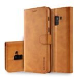 LC.IMEEKE Calf Texture Cover - Samsung Galaxy A8 Plus 2018 - Light Brown