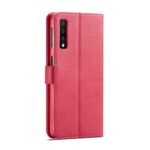 LC.IMEEKE Calf Texture Cover - Samsung Galaxy A7 2018 - Pink - Image 3