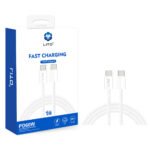 Lito - Data Cable (LD04CC) - Type-C to Type-C, 60W, Fast Charging, 1m. - White - Image 4