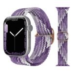 Innova Textile Band за Apple Watch 1/2/3/4/5/6/7/8/9/10/11/SE/SE 2/SE 3 (38/40/41/42mm) - White/Purple - Image 2
