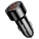 Baseus - Car Charger (CCMLC20A-01) - 45W, 2x USB-A, Led Display, QC3.0 - Black - Image 2