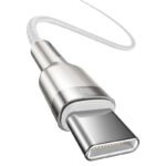 Baseus - Data Cable Cafule Series (CATJK-C02) - Type-C to Type-C, 100W, Nylon Braided, 1m. - White - Image 3