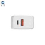 Lito - Wall Charger (LC09) - 1x USB-A, 1x Type-C, PD20W - White - Image 4