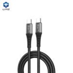 Lito - Data Cable (LD08CC) - 60W Quick Charging, Type-C to Type-C, 1m - Black