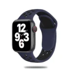 Innova Silicone Perfo Band за Apple Watch 1/2/3/4/5/6/7/8/9/10/11/SE/SE 2/SE 3 (42/44/45/46/49mm) - Navy Blue