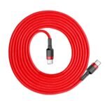 Baseus - Data Cable Cafule Series (CATKLF-H09) - Type-C to Type-C, PD Fast Charging, 2m. - Red + Black - Image 2