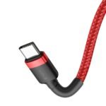 Baseus - Data Cable Cafule Series (CATKLF-H09) - Type-C to Type-C, PD Fast Charging, 2m. - Red + Black - Image 7