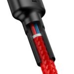 Baseus - Data Cable Cafule Series (CATKLF-H09) - Type-C to Type-C, PD Fast Charging, 2m. - Red + Black - Image 6
