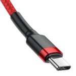Baseus - Data Cable Cafule Series (CATKLF-H09) - Type-C to Type-C, PD Fast Charging, 2m. - Red + Black - Image 5