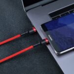 Baseus - Data Cable Cafule Series (CATKLF-H09) - Type-C to Type-C, PD Fast Charging, 2m. - Red + Black - Image 4