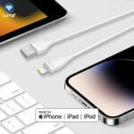 Lito - Data Cable (LD03L) - USB-A to Lightning, 2.4A, Fast Charging, 1m. - White - Image 4