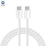 Lito - Data Cable (LD04CC) - Type-C to Type-C, 60W, Fast Charging, 1m. - White