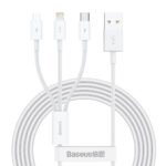 Baseus - Data Cable Superior Series (CAMLTYS-02) - 3in1, USB-A to M+L+C, Fast Charging, 3.5A, 1.5m. - White
