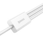 Baseus - Data Cable Superior Series (CAMLTYS-02) - 3in1, USB-A to M+L+C, Fast Charging, 3.5A, 1.5m. - White - Image 2