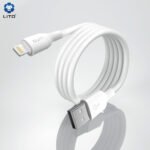 Lito - Data Cable (LD06L) - USB-A to Lightning, 2.4A, Fast Charging, 1m. - White - Image 3