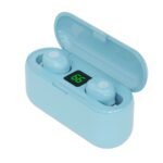 TWS - Wireless Earbuds (F9) - Bluetooth 5.1, True Wireless Stereo, Powerbank - Light blue