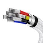 Baseus - Data Cable Cafule Series (CATJK-C02) - Type-C to Type-C, 100W, Nylon Braided, 1m. - White - Image 6