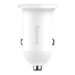 Baseus - Car Charger (CCALLP-02) - 4.8A, 2x USB-A, Mini Appearance, Grain Pro - White - Image 2
