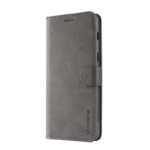LC.IMEEKE Calf Texture Cover - Samsung Galaxy A8 Plus 2018 - Gray - Image 2