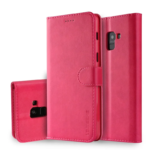 LC.IMEEKE Calf Texture Cover - Samsung Galaxy A8 Plus 2018 - Pink