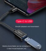 Yesido - Adapter (GS01) - 10cm Line Legth, Type-C OTG, USB 2.0 Super Fast Data Transmission - Black - Image 4