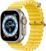 Innova Ribbed Band за Apple Watch 1/2/3/4/5/6/7/8/9/10/11/SE/SE 2/SE 3 (42/44/45/46/49mm) - Yellow