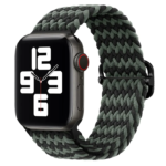 Innova Textile Band за Apple Watch 1/2/3/4/5/6/7/8/9/10/11/SE/SE 2/SE 3 (38/40/41/42mm) - Black/Green