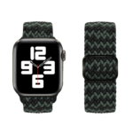 Innova Textile Band за Apple Watch 1/2/3/4/5/6/7/8/9/10/11/SE/SE 2/SE 3 (42/44/45/46/49mm) - Black/Green - Image 2