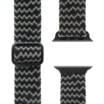 Innova Textile Band за Apple Watch 1/2/3/4/5/6/7/8/9/10/11/SE/SE 2/SE 3 (38/40/41/42mm) - Black/Green - Image 3