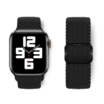 Innova Textile Band за Apple Watch 1/2/3/4/5/6/7/8/9/10/11/SE/SE 2/SE 3 (42/44/45/46/49mm) - Black - Image 2