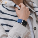 Innova Textile Band за Apple Watch 1/2/3/4/5/6/7/8/9/10/11/SE/SE 2/SE 3 (38/40/41/42mm) - Navy Blue - Image 4
