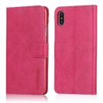 LC.IMEEKE Calf Texture Cover - iPhone X/XS - Pink