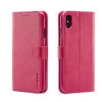 LC.IMEEKE Calf Texture Cover - iPhone XS Max - Pink