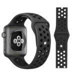 Innova Silicone Perfo Band за Apple Watch 1/2/3/4/5/6/7/8/9/10/11/SE/SE 2/SE 3 (38/40/41/42mm) - Black - Image 2