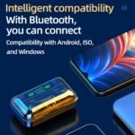 TWS - Wireless Earbuds (F9-5) - Bluetooth 5.0, True Wireless Stereo, Powerbank - Yellow - Image 6