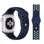 Innova Silicone Perfo Band за Apple Watch 1/2/3/4/5/6/7/8/9/10/11/SE/SE 2/SE 3 (38/40/41/42mm) - Navy Blue - Image 2