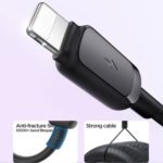 Joyroom - Data Cable Multi-Color Series (S-AL012A14) - USB-A to Lightning, 2.4A, 1.2m. - Black - Image 4