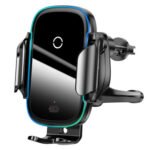 Baseus - Car Holder (WXHW03-01) - Wireless Charging 15W, Ambient Light - Black - Image 2