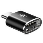 Baseus - Adapter (CATOTG-01) - Mini USB female to Type-C male adapter converter, 2.4A, OTG - Black - Image 2