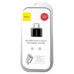 Baseus - Adapter (CATOTG-01) - Mini USB female to Type-C male adapter converter, 2.4A, OTG - Black - Image 4