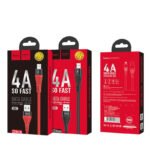 Hoco - Data Cable (U53) - USB-A to Micro USB, 4A, 1.2m. - Black - Image 4