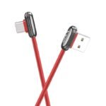 Hoco - Data Cable (U60) - USB-A to Type-C, 3A, 1.2m. - Red - Image 2