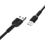 Hoco - Data Cable (X33) - USB-A to Micro USB, 4A, 1m. - Black - Image 2