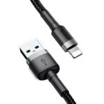 Baseus - Data Cable Cafule Series (CALKLF-RG1) - USB-A to Lightning, Nylon Braided, 2A, 3m. - Black