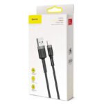 Baseus - Data Cable Cafule Series (CALKLF-RG1) - USB-A to Lightning, Nylon Braided, 2A, 3m. - Black - Image 7
