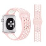 Innova Silicone Perfo Band за Apple Watch 1/2/3/4/5/6/7/8/9/10/11/SE/SE 2/SE 3 (38/40/41/42mm) - Light Pink - Image 2