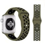 Innova Silicone Perfo Band за Apple Watch 1/2/3/4/5/6/7/8/9/10/11/SE/SE 2/SE 3 (38/40/41/42mm) - Dark Green