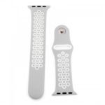 Innova Silicone Perfo Band за Apple Watch 1/2/3/4/5/6/7/8/9/10/11/SE/SE 2/SE 3 (38/40/41/42mm) - Gray - Image 4